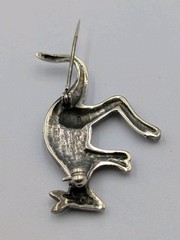 Vtg Sterling Silver Marcasite Large Kangaroo Animal Australia 925 Brooch – 12.3g