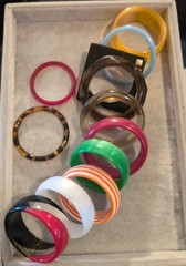 Lot Of 41 Vintage Plastic Bracelets! Lucite, Acrylic, Etc! Wow!
