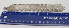 VINTAGE MERCURY DIME BRACELET 1928 & 1930 90% SILVER COIN JEWELRY 24.7 DWT