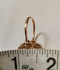 Vintage Cabachon Moonstone CZ Rose Gold 925 Sterling Statement Estate Ring 8.25
