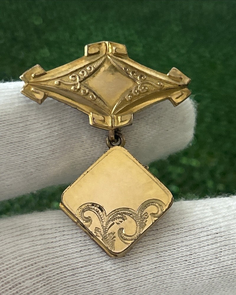 Victorian Antique BB Co. 1800’s Locket On The Belt /ribbon Hardware Very Nice