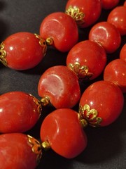 Vintage 1950s 1960s Costume Jewelry Lot Beaded Necklaces Statement Red Blue Gold