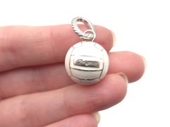 Brighton Volleyball with Red Heart Enamel Sports Love Charm Pendant