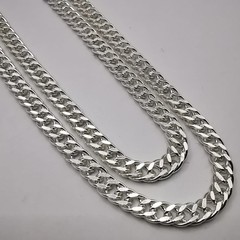Vintage 925 Sterling Silver Signed Handmade Jewelry Chain 23.62in 0.16in 0.66oz