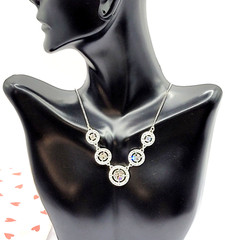 Avon NRT Professional Sparkling Rhinestone Silver Tone Metal Vintage Necklace