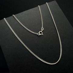 Vintage 925 Sterling Silver Necklace Unisex Jewelry Curb Chain 57 cm