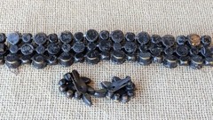 Vintage Regency Bracelet & Earring Demi Pasture Amber Brown Rhinestone Signed