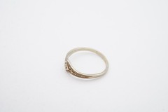 Vintage 10k White Gold Pearl Childs Ring Size 0.5