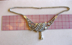 ASTRA BY Joseph Wiesner Asymmetric Necklace w/ Crystals in Varied Shapes