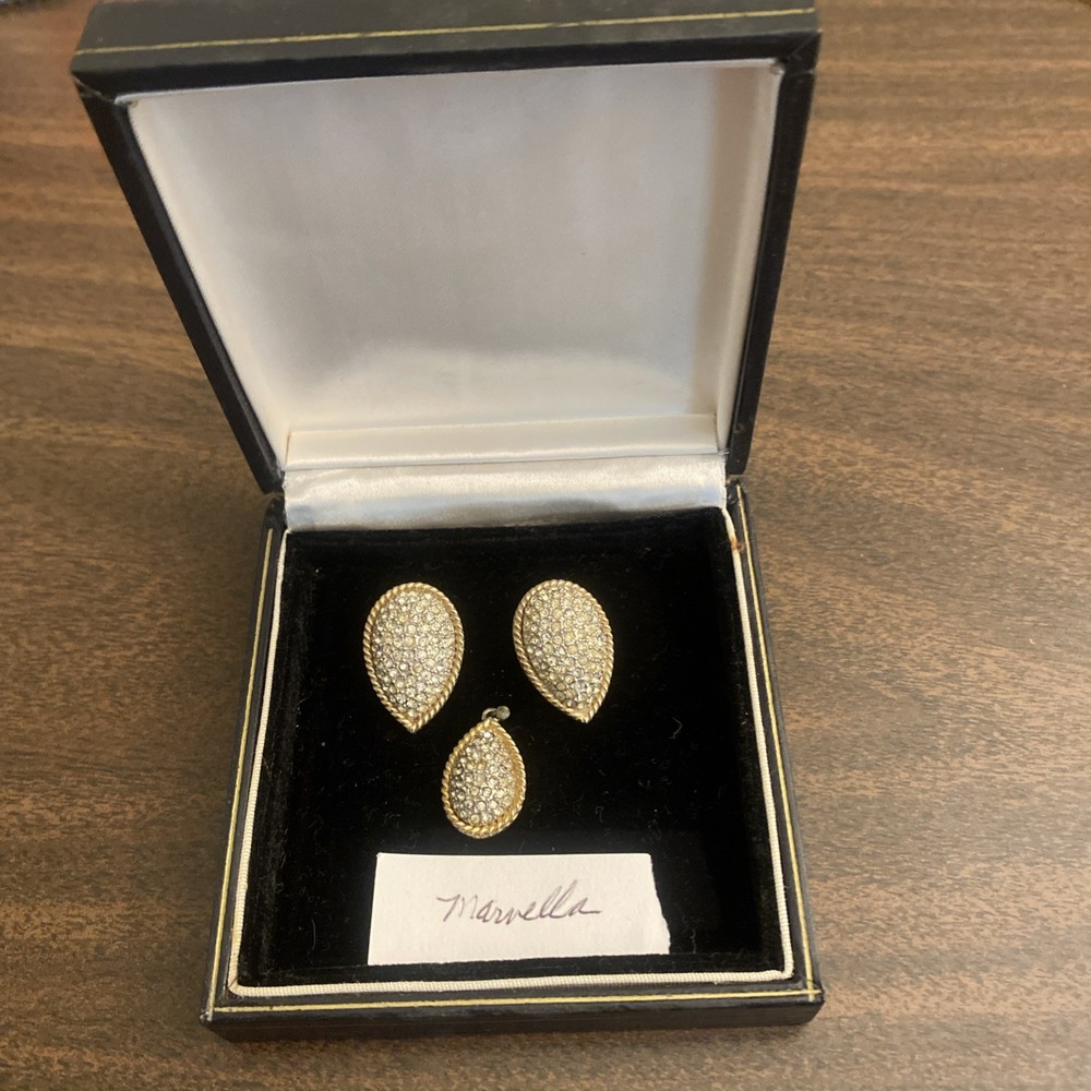 Vintage Marvella Earrings And Pendant