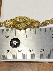 Vintage Avon 1992 Gold Tone Heirloom Classic Faux Marcasite Rope Bracelet 6.5in