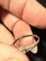 Antique Art Deco Victorian Filigree 18k Gold Ring Band No Stones Included