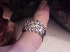 Sterling Silver 4.00ct CZ Cocktail Dome Ring Sz 7 Baguettes Rounds CZ 8.0Gr MEDA