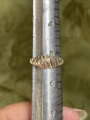 925 Sterling Silver Vintage Diamond-Cut Ribbed Ring Size 5.5 Lightweight
