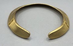 Vintage Gold Brass Hinged Collar Necklace Choker 70’s Boho Brutalist