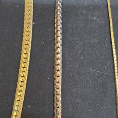 7-Piece Mixed Lot Metal Necklace Chains w/ Pendants, Gold & Silver Tone