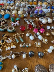 Big Clip-On Earrings Lot Vintage Modern All Wearable Jewelry Over 150 Pairs