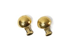 Dior Womens Brushed Gold Domed Round Textured Clip-on Earrings