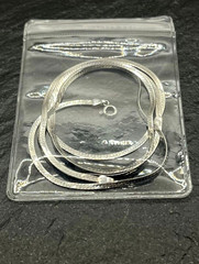 Vintage 925 Sterling Silver 3/32” Or 2.4mm Wide Flat Herringbone Chain 30”Long