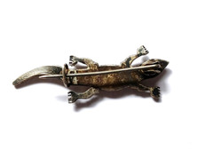 Vintage Sterling Silver Alligator Brooch/Pin