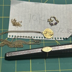 Vtg 41.11 Grams 41g 10k 14k 585 18k Mix Lot Necklaces Pendants Charms Ring