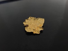 Vintage Ivy Leaf Eternal Life Symbol Brooch Gold Tone Metal Leaf Cast 1.5 Inch