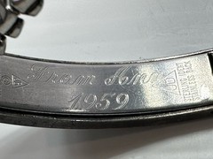 1959 Girls Engraved ID Bracelet Mary Claire Stretchy Stainless Jacoby Bender