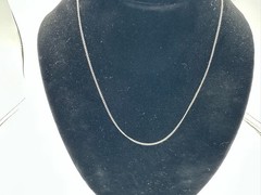 0.66g Vintage Sterling Silver 925 Fine Twist Chain Necklace 16 in M