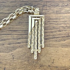 VTG Designer Gold Tone Necklace by Monet 60’s 70’s MCM Fashion Costume Jewelry