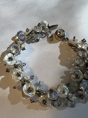Artisian Made Beaded Pale Amethyst Bracelet with shells and crystals – signed