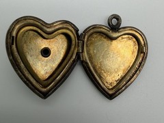 WWII USN Navy Sweetheart Locket Bedford 1/20 12K GF Sterling Silver MOP Anchor