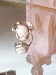 Vintage European Cameo Kt14 Gold Ring Size 6