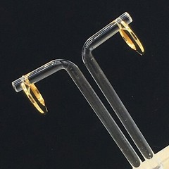 Hoop Earrings Gold Tone Huggie Pierced .75″