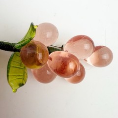 Vtg 90s Avon Italy Peach Pink Grape Lucite Cluster Pin Brooch Jewelry Box New