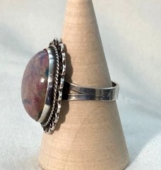 Vintage Mexico FCP 925 Sterling Silver Simulated Fire Opal Ring Size 6
