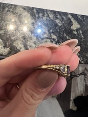Vintage Gold Ring With Purple Gemstones