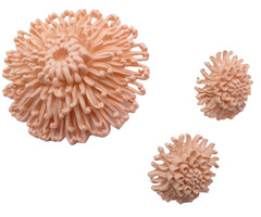 Pink Mum Vintage Brooch and Pierced Earrings Set Flower
