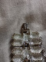 Vintage Coro Mid Century Modern Silver Tone Link Bracelet.