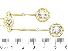 Antique 0.93Ct Diamond and 18k Yellow Gold Necklace Circa 1920