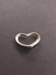 Vintage Sterling Silver Open Heart Pendant .75 in
