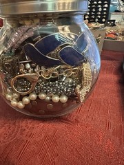Mystery Jewelry Jar Vintage Signed Wearable Resell Gift 1970s to Current Day 1lb