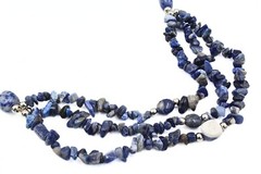 HSN TV Lapis Lazuli Triple Strand NOS w/ Tags JTV Necklace