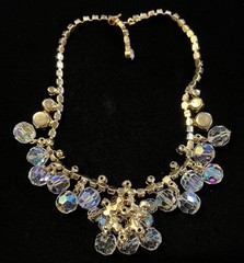 Juliana D&E AB Crystal Bead & Clear Rhinestone Cha Cha Necklace BOOK PIECE