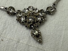 Vintage 1950s or 1960s Signed Hollycraft Rhinestone Necklace choker