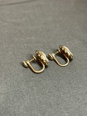 Vintage GOLD FILLED Non Pierced Earring Lot Clip On & Screw Back SIGNED JMS +