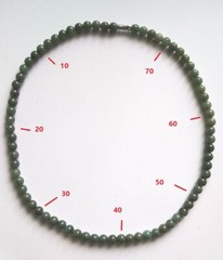Jade AAA necklace 74 pieces 5 mm beads 23 inch long Dark green jasper jewelry US