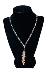 Vintage Sterling Silver Chain Citrine Drops Cluster Lariat Tassel Necklace 30g