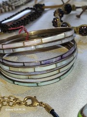 Vintage Mixed Stone Material Curated Jewelry Lot Picasso Jasper Bronze Copper A+