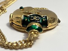 Vintage 1970s Revlon MOON DROPS Rajah’s Elephant Solid Perfume Compact Locket