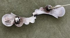 RARE VINTAGE MODERNIST BROOCH Solid Marked MEXICO (0900) Pre 1920. 2 1/2” Long